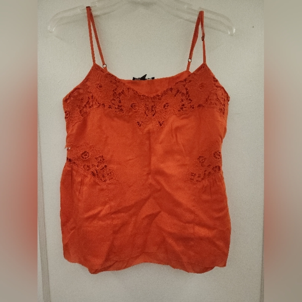Sanctuary Orange Lace Tank Top